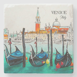 Italië Reis - waterverf VENICE souvenir Stenen Onderzetter