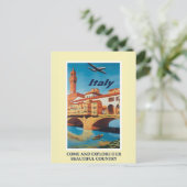  Italië reisbureau Briefkaart (Staand voorkant)