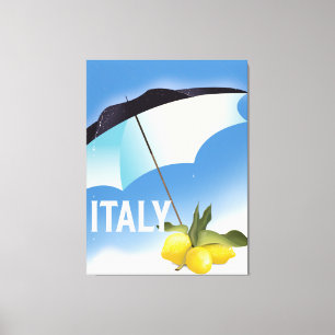 Italië Reisposter in de stijl Lemons Canvas Afdruk