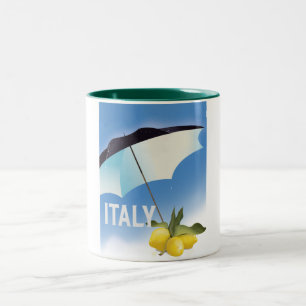 Italië Reisposter in de stijl Lemons Tweekleurige Koffiemok