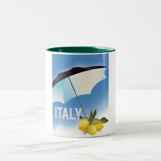 Italië Reisposter in de stijl Lemons Tweekleurige Koffiemok (Center)