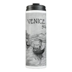 Italië Reizen - Ventilator zwart-wit souvenir Thermosbeker