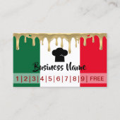 Italië Restaurant Pizza Loyalty Punch (Voorkant)