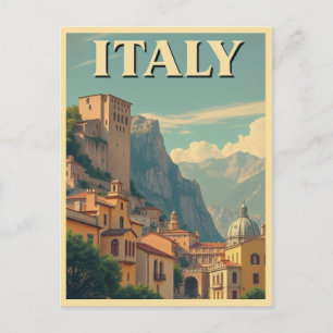 Italië Retro Italiaans Reizen Briefkaart