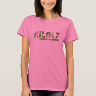 Italië Retro T-shirt met lange mouwen voor vrouwen