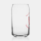 Italië Rode LOVE Vlag Gepersonaliseerd Blikvorm Glas (Rechts)