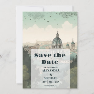 Italië Rome Bestemming Bruiloft Save The Date