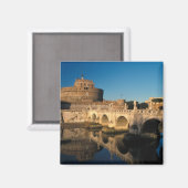 Italië, Rome, Castel Sant'Angelo en de rivier de Magneet (Voorkant / Achterkant)