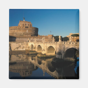 Italië, Rome, Castel Sant'Angelo en rivier Magneet