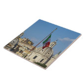 Italië, Rome. Italiaanse vlag Tegeltje (Zijkant)