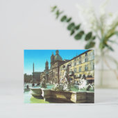  Italië, Rome, Piazza Navonna Briefkaart (Staand voorkant)
