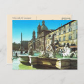  Italië, Rome, Piazza Navonna Briefkaart (Voorkant / Achterkant)