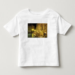 Italië, Rome. Trevi-fontein 's nachts. Kinder Shirts