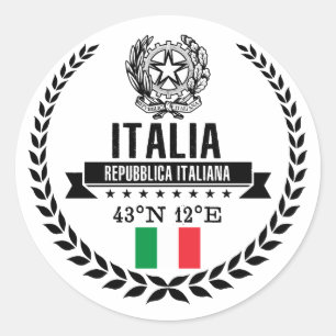 Italië Ronde Sticker