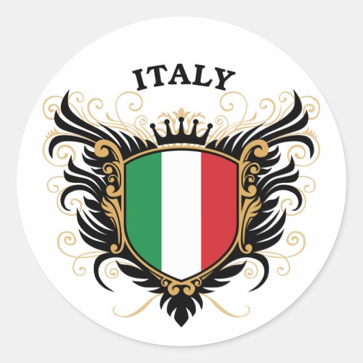 Italië Ronde Sticker (Voorkant)