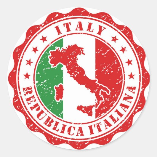 Italië Ronde Sticker (Voorkant)