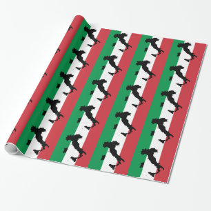 Italië Rood Wit Groen Strepen Cadeaupapier