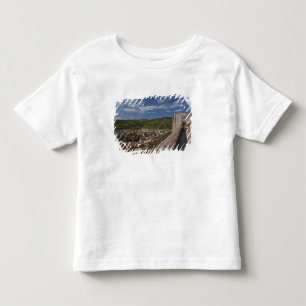 Italië, Sardinië, Bosa. Gezicht op stad vanaf Cast Kinder Shirts