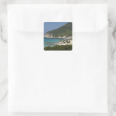 Italië, Sardinië, Solanas. Beach. Vierkante Sticker (Tas)