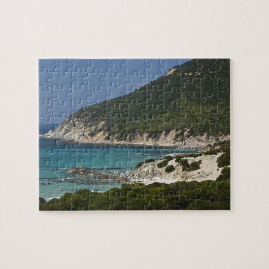 Italië, Sardinië, Solanas. Strand. Legpuzzel (Horizontaal)