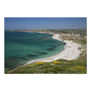 Italië, Sardinië, Tharros. Uitzicht van de Foto Afdruk