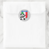 Italië Schermen Panda Ronde Sticker (Tas)