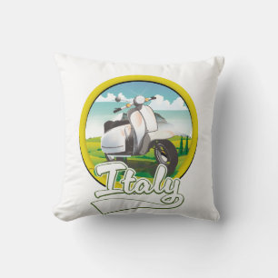 Italië Scooter Reis logo Kussen
