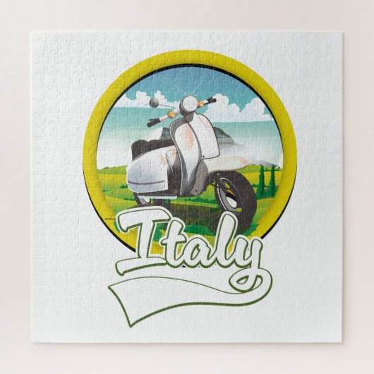 Italië Scooter Reizen logo Legpuzzel (Verticaal)