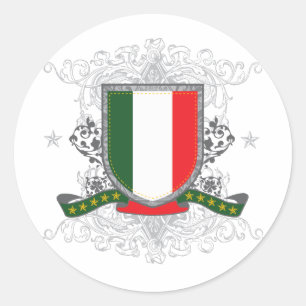 Italië Shield Ronde Sticker