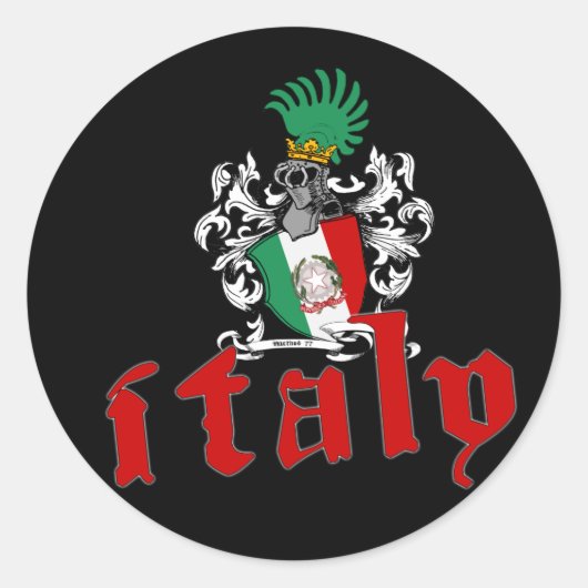 Italië Shield Sticker (Voorkant)