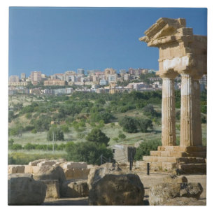 Italië, Sicilië, Agrigento, La Valle dei Templi; Tegeltje