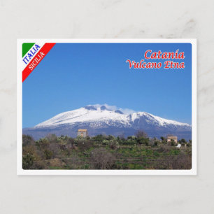 Italië - Sicilië - Catania - Estland met sneeuw - Briefkaart