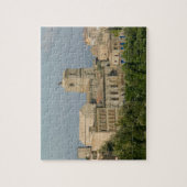 Italië, Sicilië, Enna, Uitzicht van de stad Rocca  Legpuzzel (Verticaal)