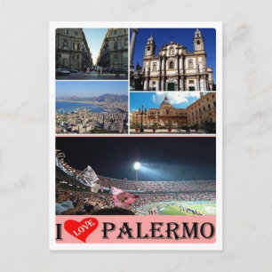 Italië - Sicilië - Palermo - I Love - Briefkaart