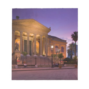 Italië, Sicilië, Palermo, Teatro Massimo Opera Notitieblok