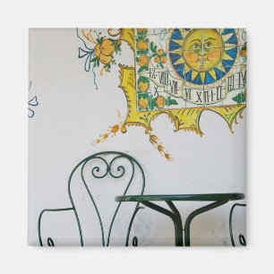 ITALIË, Sicilië, TAORMINA: Detail van bam, cafe Magneet