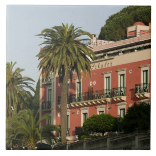 ITALIË, Sicilië, TAORMINA: Hotel Schuler Tegeltje