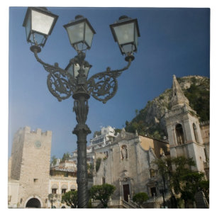 ITALIË, Sicilië, TAORMINA: Piazza iX Aprile, San Tegeltje