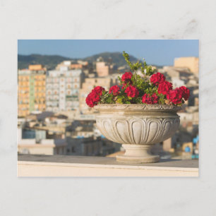 Italië, Sicilië, Termini Imerese, Uitzicht & Bloem Briefkaart