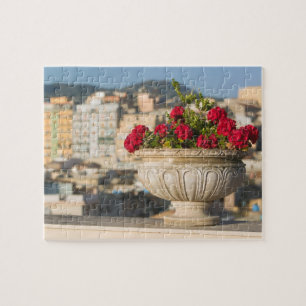 Italië, Sicilië, Termini Imerese, Uitzicht & Bloem Legpuzzel