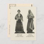 Italië, Sicilië, traditioneel kostuum Briefkaart (Voorkant / Achterkant)