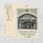 Italië, Sicilië, traditioneel modeltheater Briefkaart (Voorkant / Achterkant)