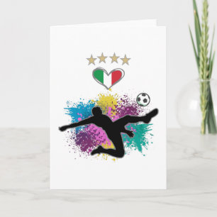 Italië Soccer Football Fan Shirt Flag Splash Kaart