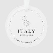 Italië Souvenir Reizen Keepsake Acryl Ornament (voorkant)