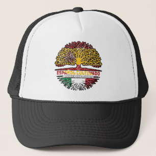 Italië - Spanje - vlag van Spaanse boomkorren Trucker Pet