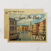 Italië sparen de datum Briefkaarten van Venetië (Voorkant / Achterkant)
