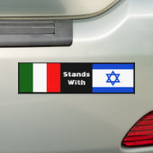 Italië staat met Israël Bumpersticker (Op auto)