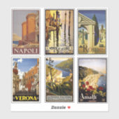 Italië stickers reisposter 2/2 (Vel)