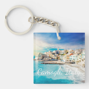 Italie Strand Oceaan Middellandse Zee Schilderij Sleutelhanger