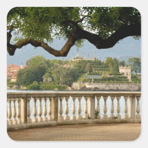 Italië, Stresa, Maggiore-meer, Isola Bella Vierkante Sticker